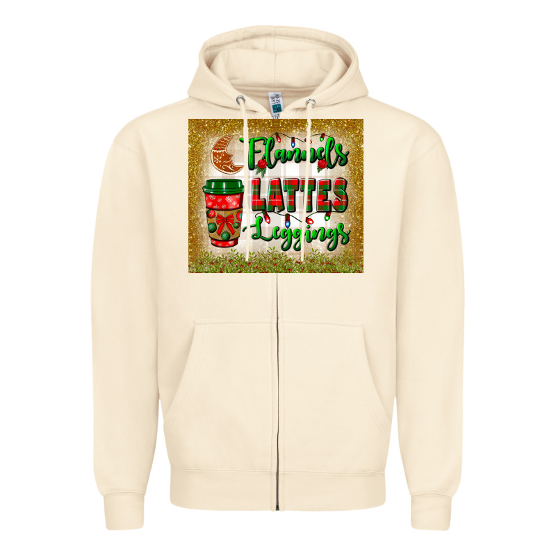 Flannels Lattes Leggings Tumbler Zipper Hoodie by BundleAndBundleShop | Teevron