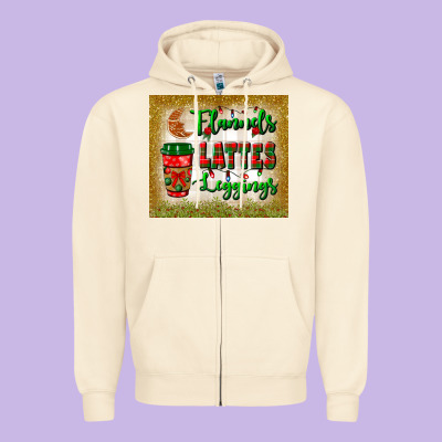 Flannels Lattes Leggings Tumbler Zipper Hoodie Designed By Bundleandbundleshop