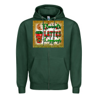 Sports Green flannels lattes leggings tumbler Zipper Hoodie - BundleAndBundleShop