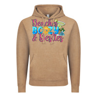 Vintage Coffee Beaches boozy besties Summer Vintage Hoodie - NancyCooperArtShop