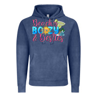 Vintage Denim Beaches boozy besties Summer Vintage Hoodie - NancyCooperArtShop