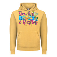 Vintage Mustard Beaches boozy besties Summer Vintage Hoodie - NancyCooperArtShop