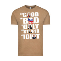Vintage Coffee The Good The Bad The Ugly The Stupid The Idiot Politics TShirt Vintage Tee - minhPixels