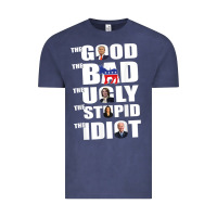 Vintage Denim The Good The Bad The Ugly The Stupid The Idiot Politics TShirt Vintage Tee - minhPixels