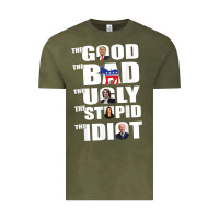 Vintage Olive The Good The Bad The Ugly The Stupid The Idiot Politics TShirt Vintage Tee - minhPixels