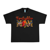 Black Firefighter Mom Urban Heavy Tee - texasbilliewilder