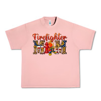 Salmon Firefighter Mom Urban Heavy Tee - texasbilliewilder