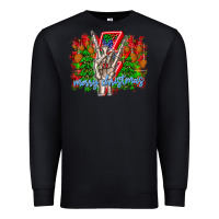 Black punk rock Merry Christmas Premium Sweatshirt - CowhideDigitalArt