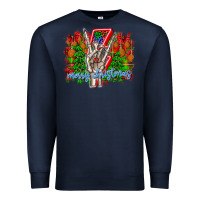 Navy punk rock Merry Christmas Premium Sweatshirt - CowhideDigitalArt