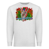 Oatmeal Heather punk rock Merry Christmas Premium Sweatshirt - CowhideDigitalArt