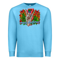 Ocean Blue punk rock Merry Christmas Premium Sweatshirt - CowhideDigitalArt