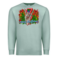 Seafoam punk rock Merry Christmas Premium Sweatshirt - CowhideDigitalArt