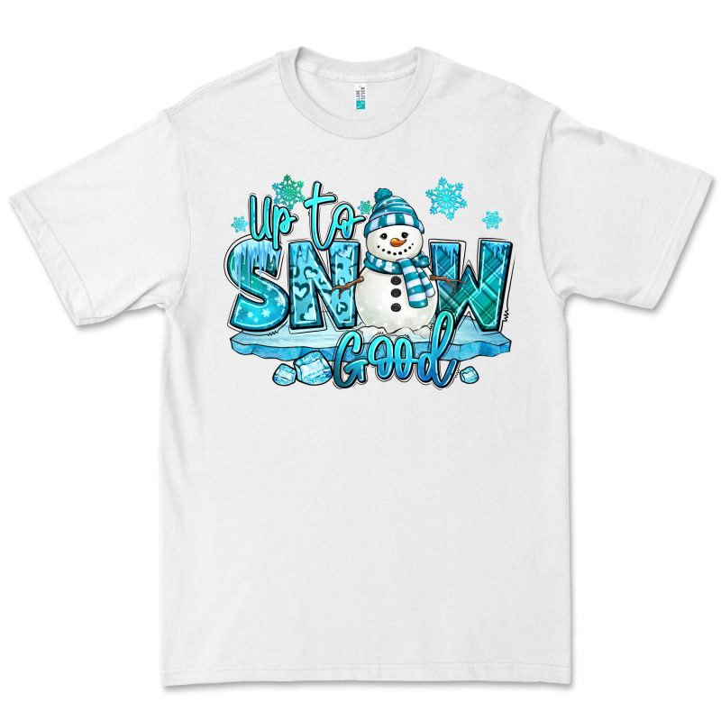Up To Snow Good Winter Snowman Premium Tee by MaliasSmallBusiness | Teevron