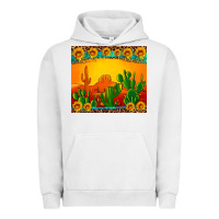Pigment Lunar Rock desert sunset with cactus sunflowers and leopard Urban Hoodie - Artiststas