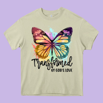Transformed By God's Love Heavy Core Tee Designed By Jahusdesignshop