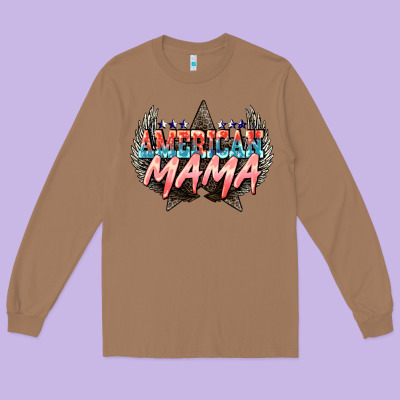 American Mama 4th Of July Long Sleeve Tee Designed By Howdyjamesfarm