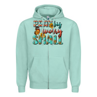 Seafoam pray big worry small Zipper Hoodie - BundleAndBundleShop