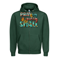 Sports Green pray big worry small Zipper Hoodie - BundleAndBundleShop