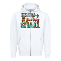 White pray big worry small Zipper Hoodie - BundleAndBundleShop