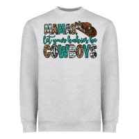 Heather Grey mama's let your babies be cowboys Heavyweight Sweatshirt - OliviaCreatesArt