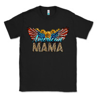 Black Western American Mama With Sunflowers Classic Tee - LillyAllenDesigns