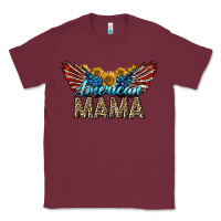 Burgundy Western American Mama With Sunflowers Classic Tee - LillyAllenDesigns