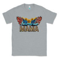 Heather Grey Western American Mama With Sunflowers Classic Tee - LillyAllenDesigns