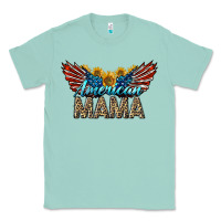 Seafoam Western American Mama With Sunflowers Classic Tee - LillyAllenDesigns