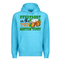 Ocean Blue everybody in the pub gettin tipsy Premium Hoodie - FaDigitalArtStudio