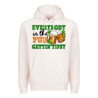 Pale Pink everybody in the pub gettin tipsy Premium Hoodie - FaDigitalArtStudio