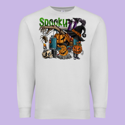 Spooky Premium Sweatshirt Designed By Sublimationcraftshop