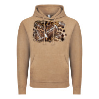 Vintage Coffee Football background leopard Vintage Hoodie - NancyCooperArtShop