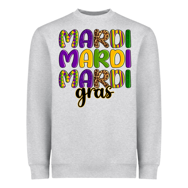 Mardi Mardi Mardi Gras Heavyweight Sweatshirt by OliviaCreatesArt | Teevron