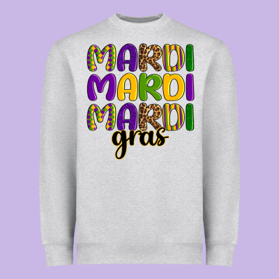 Mardi Mardi Mardi Gras Heavyweight Sweatshirt Designed By Oliviacreatesart