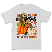 Dove Grey fall for jesus he never leaves Premium Tee - MaliasSmallBusiness