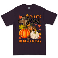 Plum fall for jesus he never leaves Premium Tee - MaliasSmallBusiness