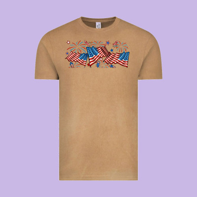 Fourth Of July American Flag Vintage Tee Designed By Ranaportraitstore