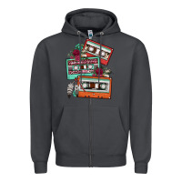 Smoke cassette floral gemstone Zipper Hoodie - FaDigitalArtStudio