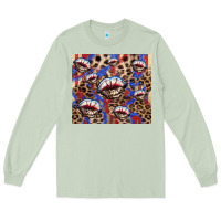 Matcha American flag lips leopard  tumbler Long Sleeve Tee - HowdyJamesFarm