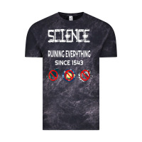 Cloud Black Science Ruining Everything Since 1543 Aliens Vintage Tee - minhPixels