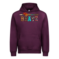 Mauve Wine brave and aztec wood sunflower with arrow Urban Hoodie - Artiststas