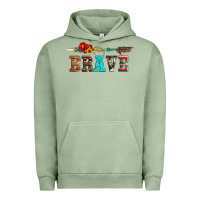 Pigment Oil Green brave and aztec wood sunflower with arrow Urban Hoodie - Artiststas
