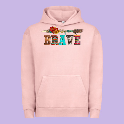 Brave And Aztec Wood Sunflower With Arrow Urban Hoodie Designed By Artiststas