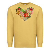 Antique Gold merry Christmas heart Premium Sweatshirt - CowhideDigitalArt