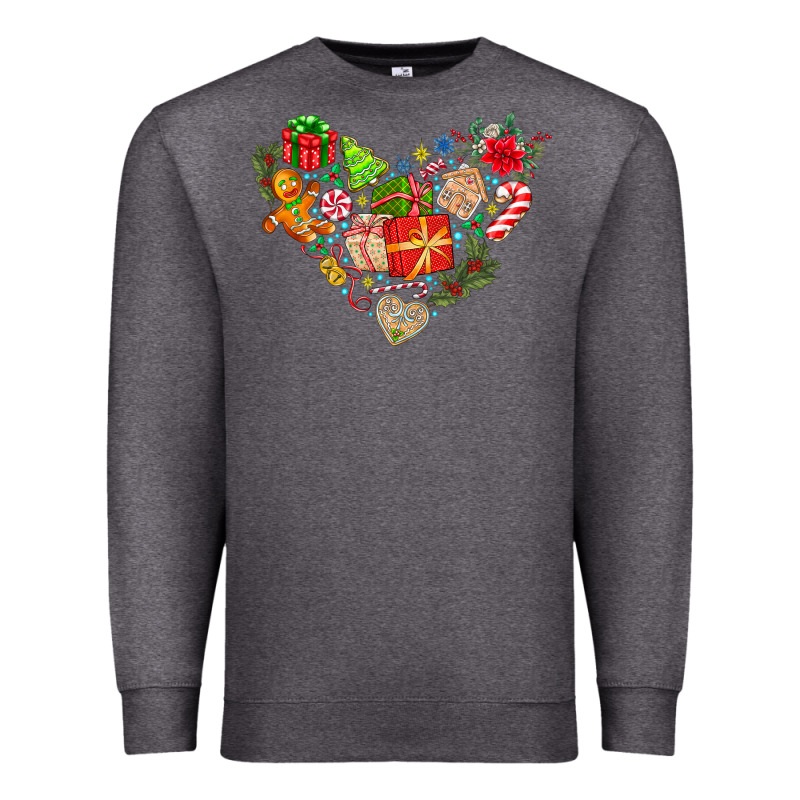 Merry Christmas Heart Premium Sweatshirt by CowhideDigitalArt | Teevron