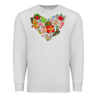 Dove Grey merry Christmas heart Premium Sweatshirt - CowhideDigitalArt
