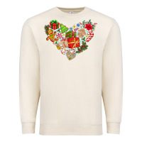 Sandshell merry Christmas heart Premium Sweatshirt - CowhideDigitalArt