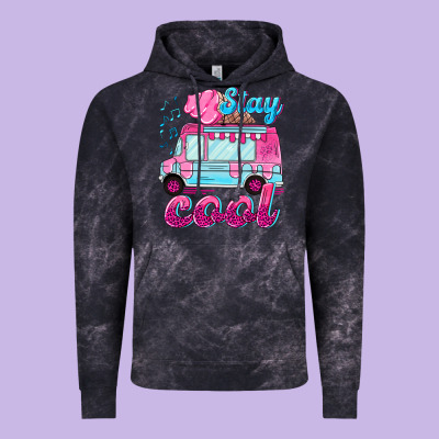 Stay Cool With Ice Cream Van Summer Vintage Hoodie Designed By Nancycooperartshop