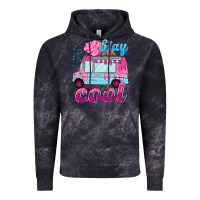 Cloud Black Stay cool with ice cream van summer Vintage Hoodie - NancyCooperArtShop