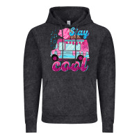Vintage Black Stay cool with ice cream van summer Vintage Hoodie - NancyCooperArtShop